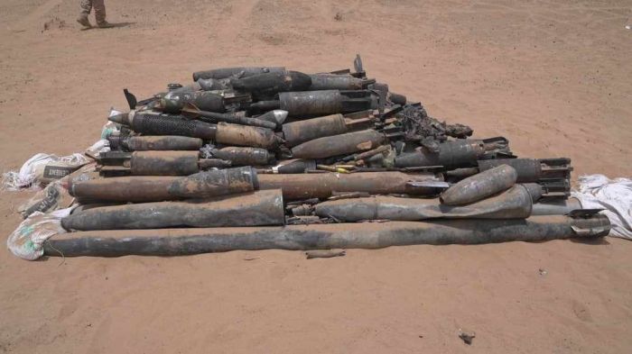مسام يعلن إتلاف وتفجير 2.300 قذيفة وذخيرة من مخلفات الحرب في الوادي بمأرب